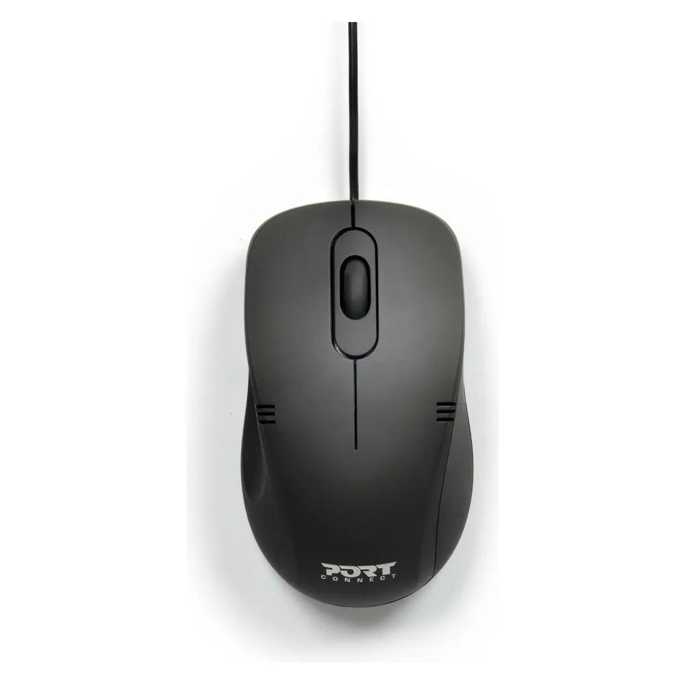 Maus Port Designs 900400-pro USB-A Kabelgebunden Ambidextrous 1000 DPI Schwarz