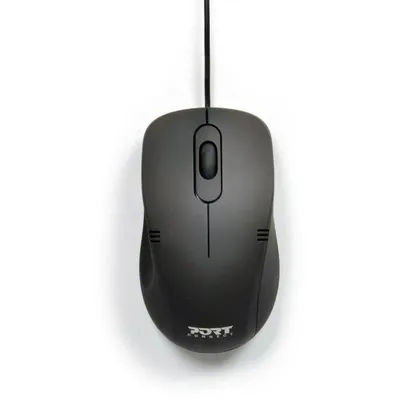 Maus Port Designs 900400-pro USB-A Kabelgebunden Ambidextrous 1000 DPI Schwarz