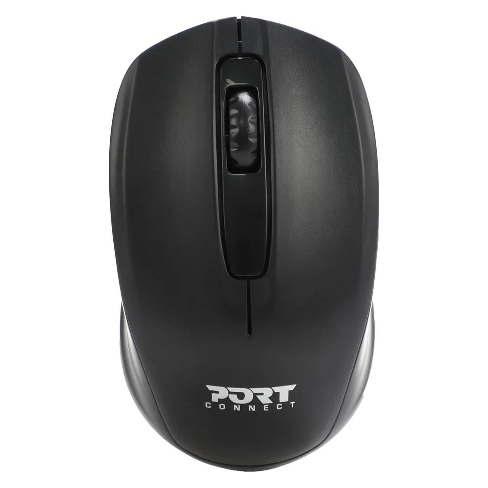 Maus Port Designs 900508 Ambidextrous Kabellos 2.4 GHz 1000 DPI Schwarz