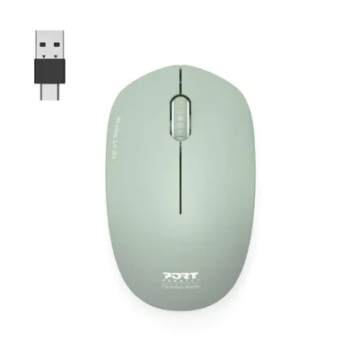 Ratón PORT DESIGNS 900543 RF Wireless 1600DPI Grün Ambidextrous