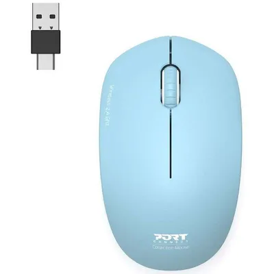 Maus Port Designs 900544 RF Wireless 1600DPI Türkis Ambidextrous Silent Click