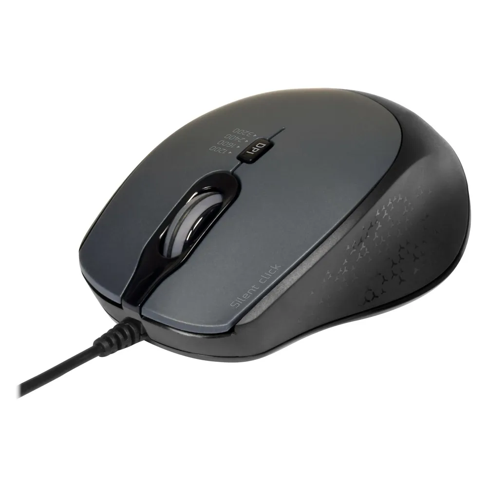 Maus Port Designs 900711 USB Typ A 3200 DPI Schwarz Rechtshänder