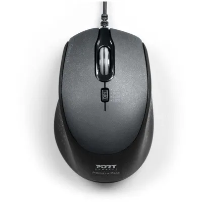 Port Designs 900711-B Optische Maus Leise USB-A USB-C 3600 DPI Schwarz