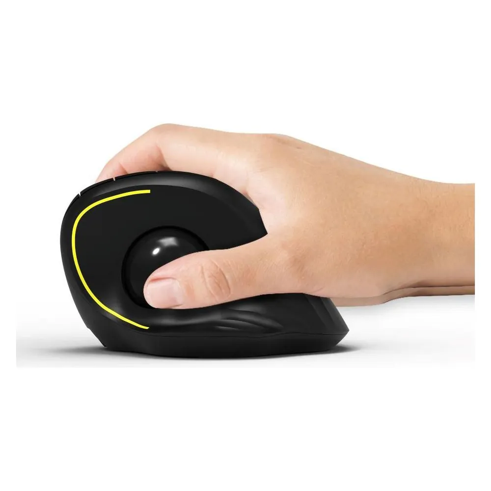 Maus Port Designs Trackball Ergo Bluetooth 2.4GHz 1600 DPI Schwarz