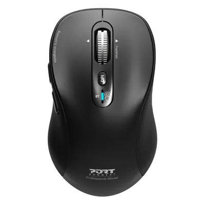 Ratón PORT DESIGNS 900720 Bluetooth 3200DPI Schwarz Wiederaufladbar Multidevice