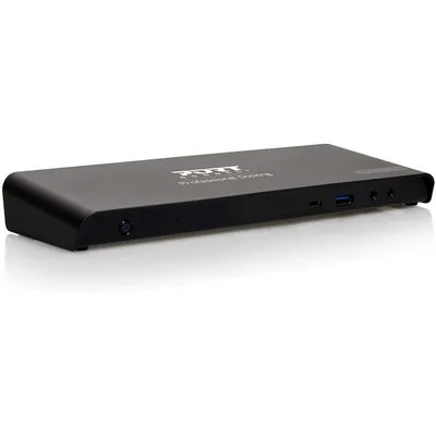 Port Designs 901904-EU Dockingstation für drei Bildschirme, 4K, USB-C