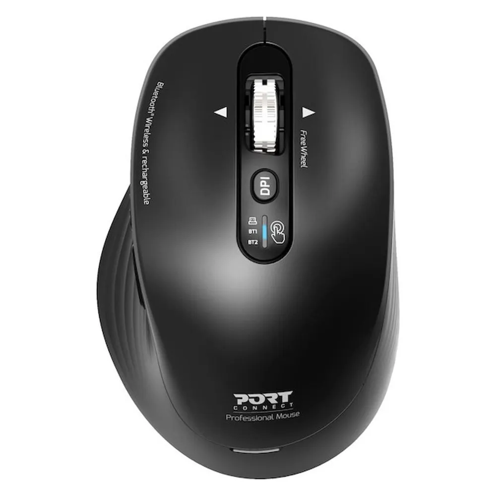 Maus Port Designs Business Kabellos Bluetooth 3200 DPI Schwarz 6 Tasten