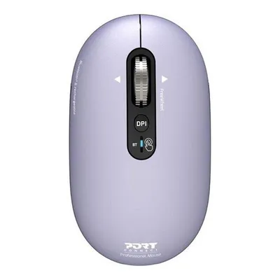 Ratón Port Designs PURE MAC Bluetooth 3200 DPI Lavanda Recargable Ambidiestro