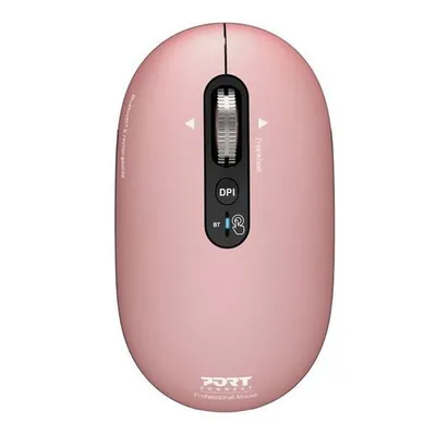 Maus Port Designs PURE MAC Bluetooth 3200DPI Pink Silent Mehrgeräte USB-C