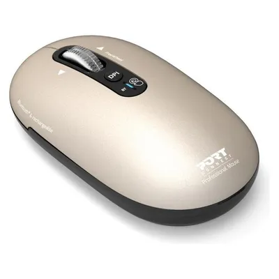 Maus Port Designs PURE MAC Bluetooth 3200 DPI Beige Mehrgeräte USB-C