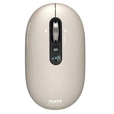 Maus Port Designs PURE MAC Bluetooth 3200 DPI Beige Mehrgeräte USB-C