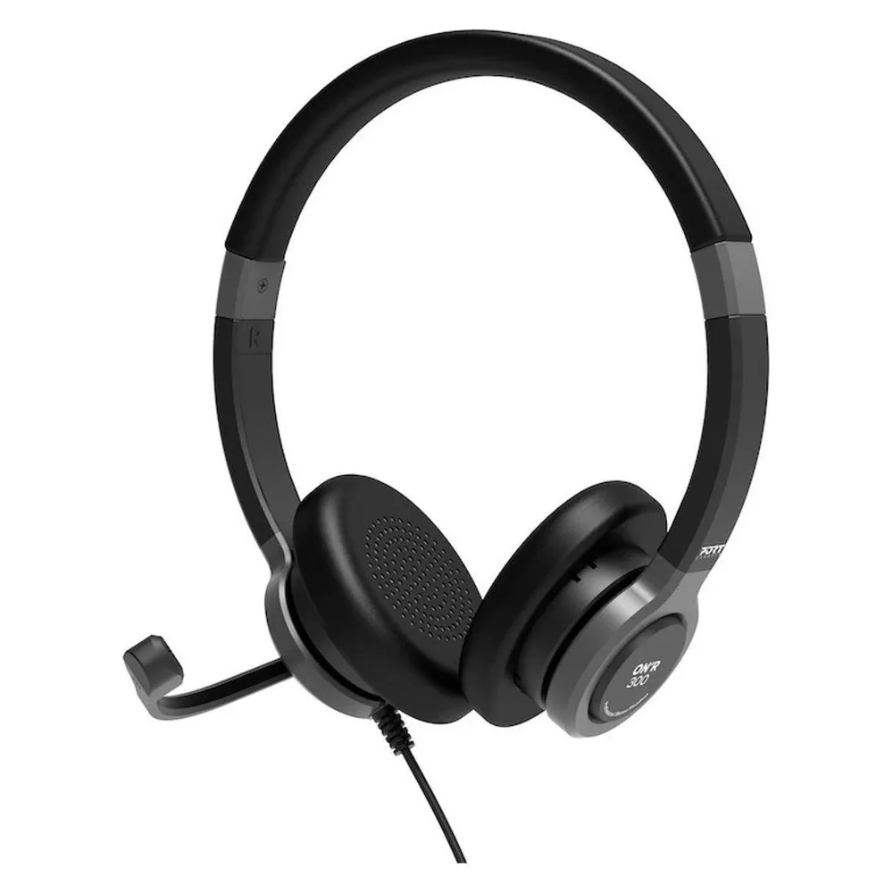 Kopfhörer Port Designs 912001 kabelgebunden USB-A/USB-C mit Noise Cancelling