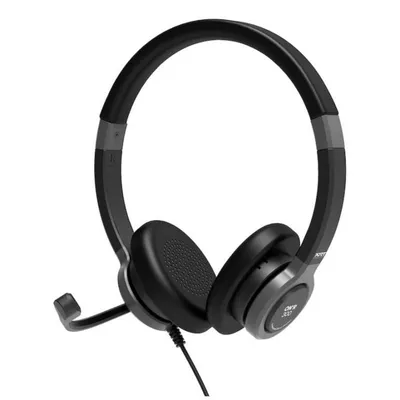 Kopfhörer Port Designs 912001 kabelgebunden USB-A/USB-C mit Noise Cancelling, Schwarz