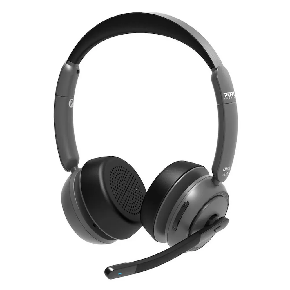 Kopfhörer Port Designs 912003 kabellos und kabelgebunden Bluetooth ANC Büro Schwarz