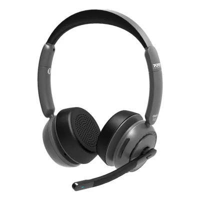 Kopfhörer Port Designs 912003 kabellos und kabelgebunden Bluetooth ANC Büro Schwarz
