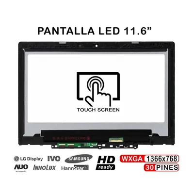 LED-Touchscreen mit 11,6-Zoll-Rahmen für Lenovo Chromebook 300e 2. Generation 81qc Mtk Laptop ohne G-Sensor