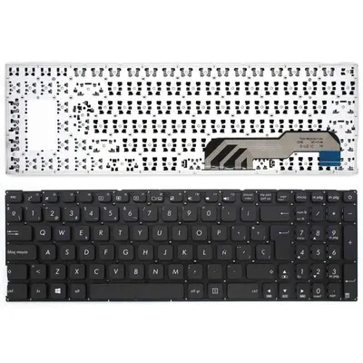 Tragbares Tastatur ASUS Vivobook X541U Spanisch Rahmenlos Schwarz