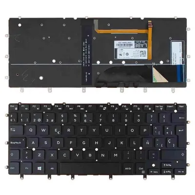 Laptop-Tastatur mit Hintergrundbeleuchtung für Dell XPS 13 9343 9350 7347 7348, Schwarz