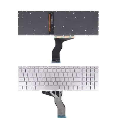 Tastatur für HP Pavilion 15-bs Laptop, Hintergrundbeleuchtung, Silber