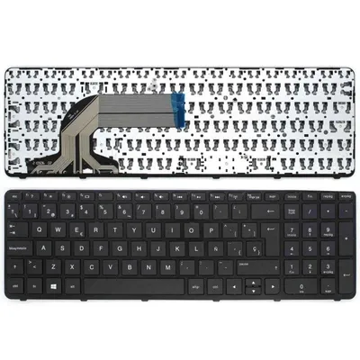 Tragbares Tastatur HP Pavilion 15-E/N Schwarz Spanisch mit Rahmen