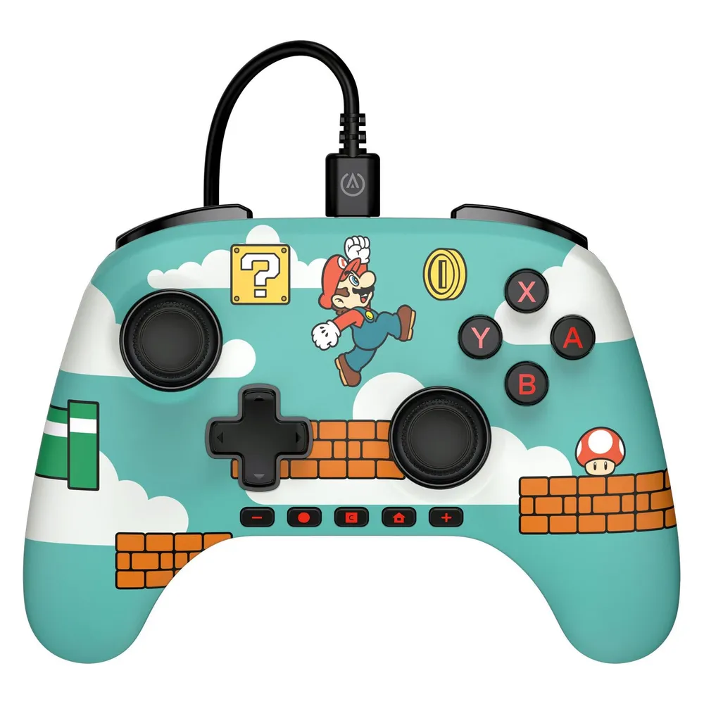 PowerA Advantage Kabelgebundener Controller für Nintendo Switch 2 - Grün Mario Time