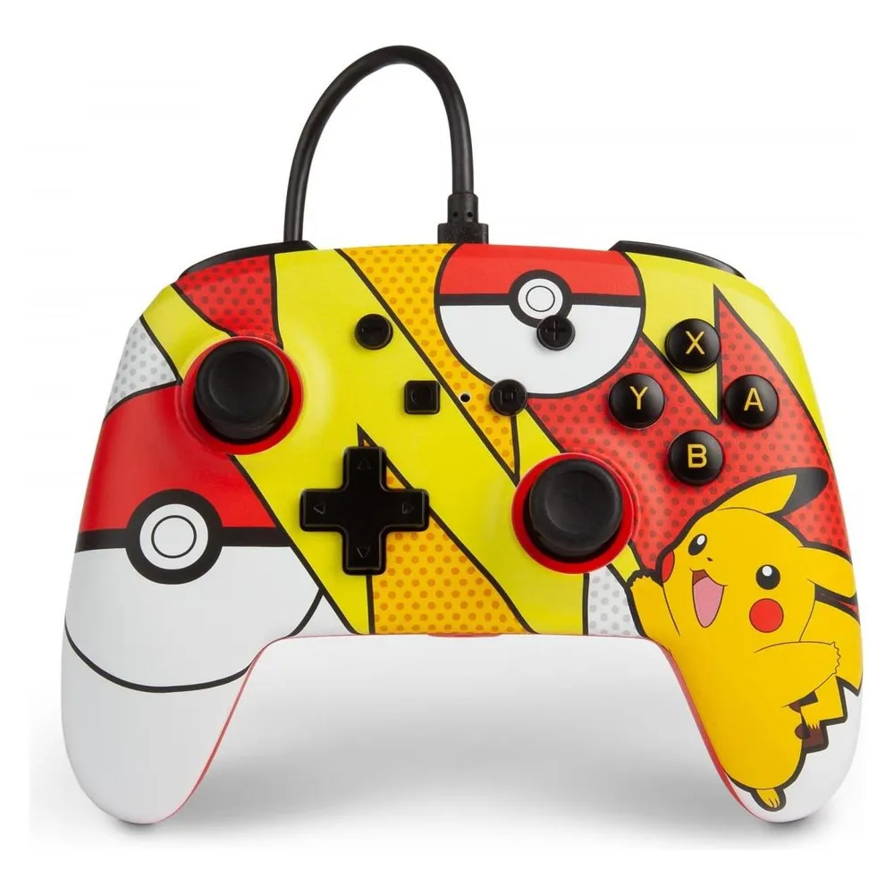 Nintendo Switch Pokemon Enhanced Wired Controller - Pikachu Pop Art