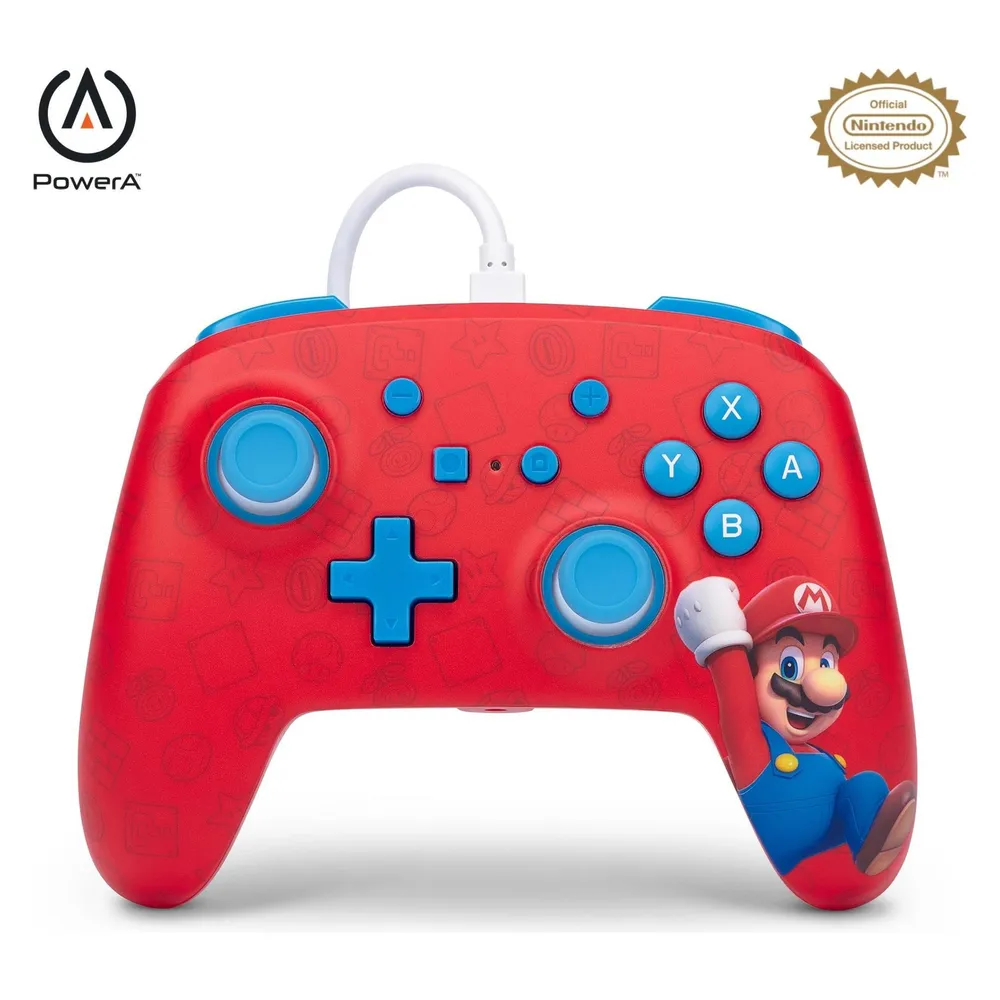 PowerA Verbesserter kabelgebundener Controller für Nintendo Switch – Woo-hoo! Mario