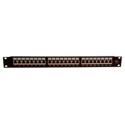 Patch-Panel Powergreen 24 Ports Cat 6 UTP Leer