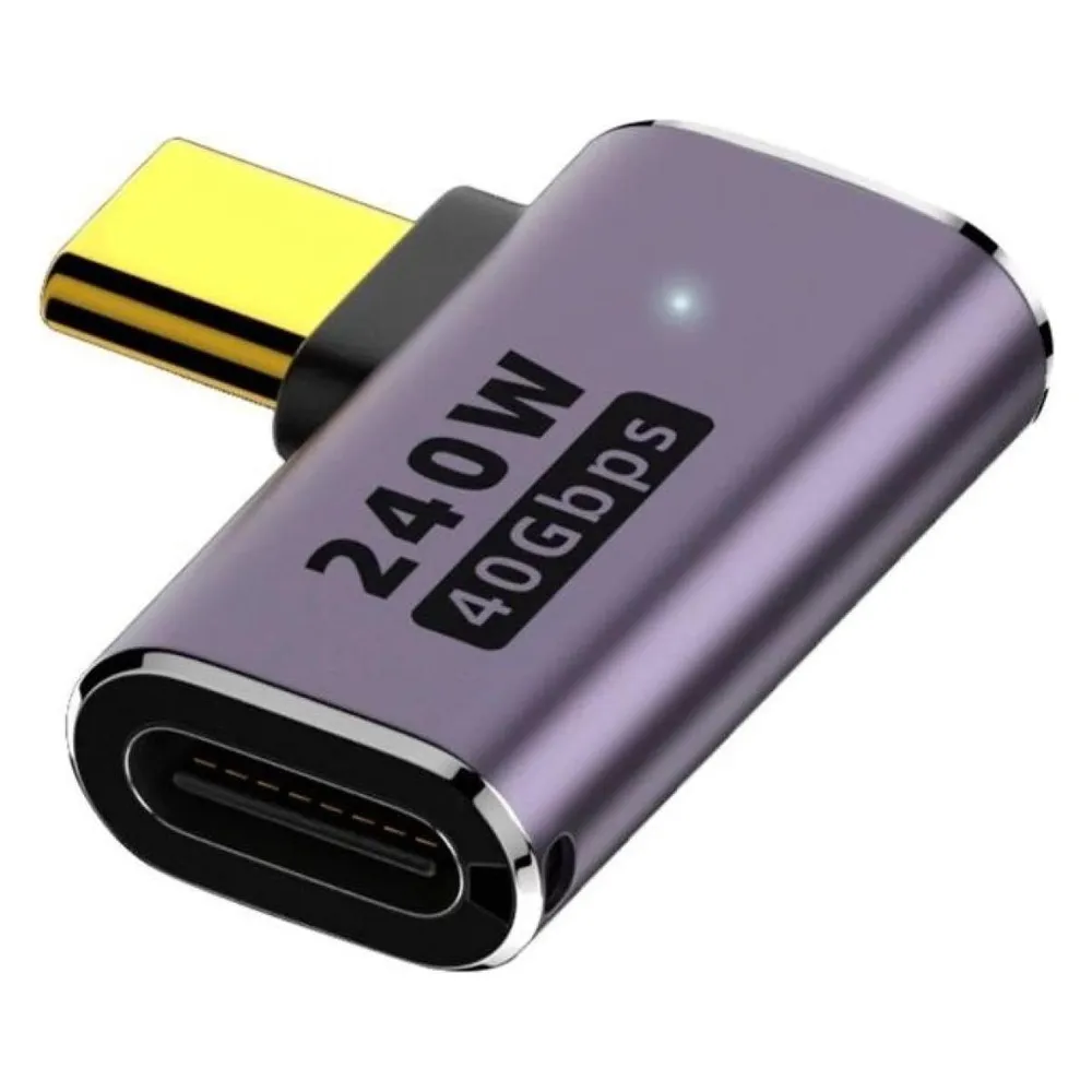 PowerGuard USB-C 90-degree Angle Adapter USB4 40 Gbit/s 240W