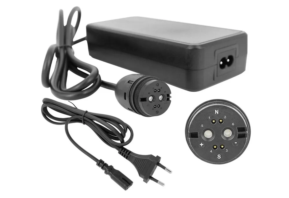 PowerSmart Batterie-Ladegerät (42V 2A Ladegerät für 36V Rotwild, ZEG, BMZ, Derby Cycle, Impulse, Alber Neodrives Fahrrad)