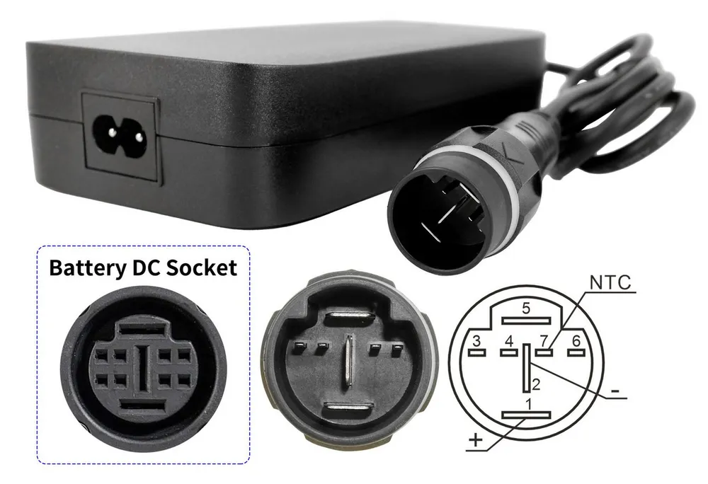 PowerSmart Batterie-Ladegerät (42V 4A für 36V Akku von GasGas/Haibike/Hercules/Husqvarna/Merida/Raymon/Rose/Winora)