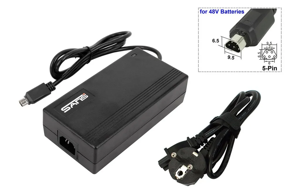PowerSmart CAA111320E.501 Batterie-Ladegerät (48 V für FISCHER ETH ETD MTB models ETD 1861, ETH 1861, ETH 1862, EM 1864, EM 1865)