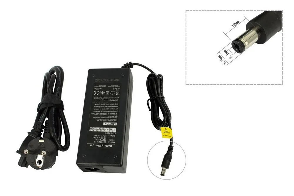 PowerSmart CF080L1018E.001 Batterie-Ladegerät (2,0 A (Ausgangsstrom) für 36V Elektrofahrrad, 42V (Ausgang), für Bafang BCB301, BCB201)