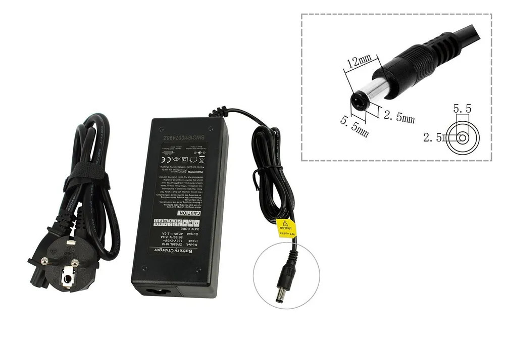 PowerSmart CF080L1018E.011 Batterie-Ladegerät (36V 2A Netzteil für E-Scooter SoFlow SO1, SO3, SO3 GEN 2, SO3 Pro, SO4 GEN 2)