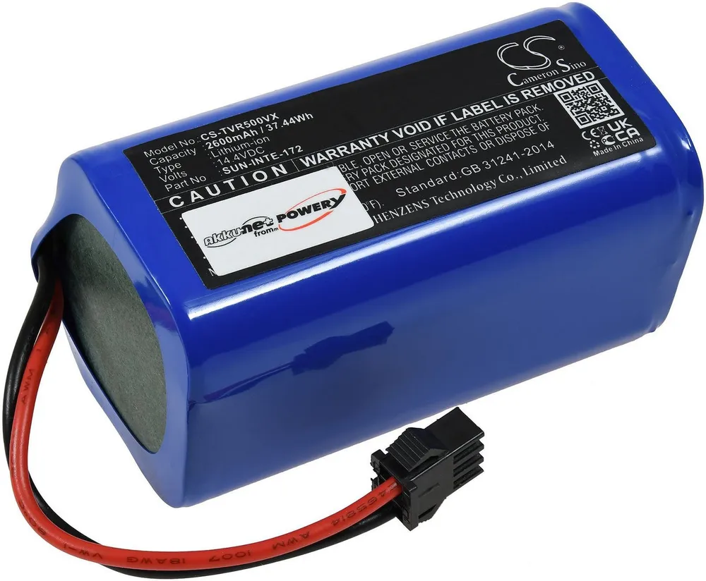 Powery Akku für Lefant M210 M210P Saugroboter Staubsauger-Akku 2600 mAh (14.4 V)