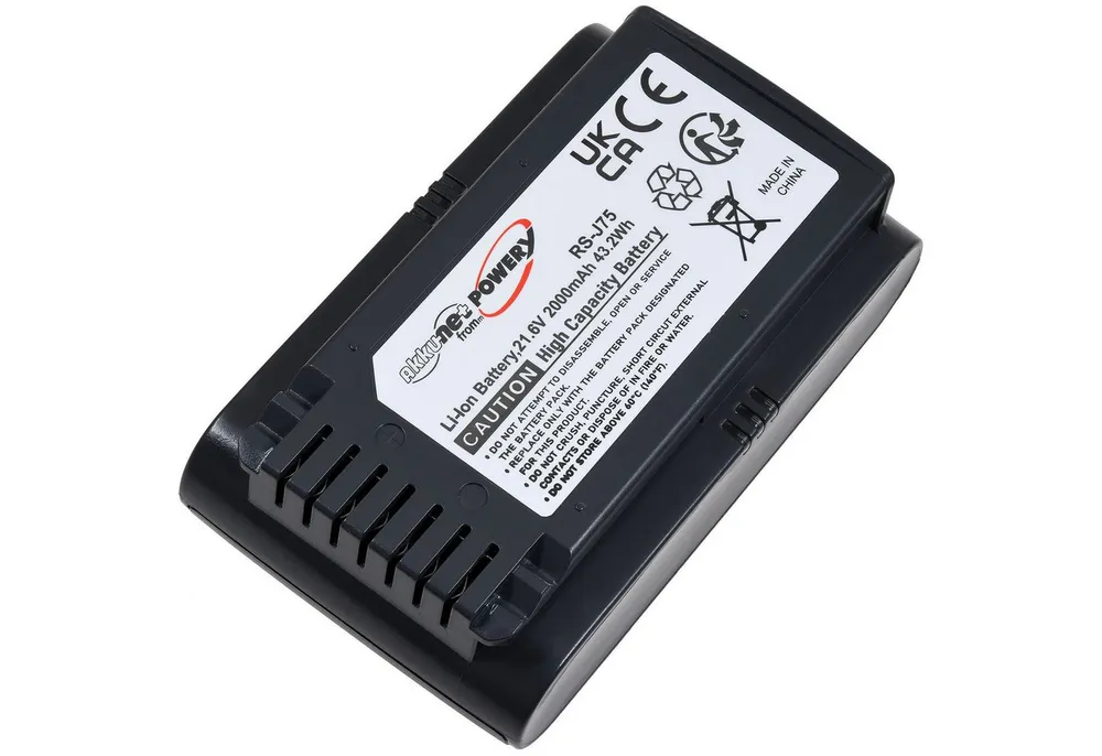 Powery Akku für Samsung Jet 75 Jet 75 multi Jet 75 premium Staubsauger-Akku 2000 mAh (21.6 V)