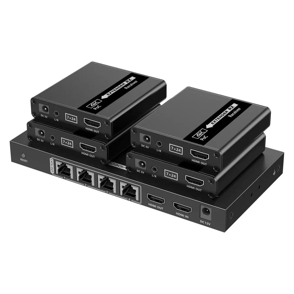 PremiumCord HDMI 1-4 splitter+extender po CAT6/6a/7