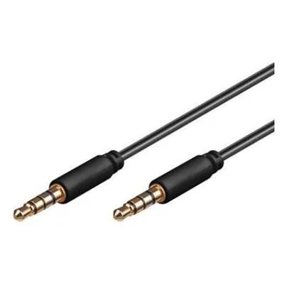 PremiumCord Kabel Jack 3,5 mm 4 Pin M/M 3 m für Apple iPhone, iPad, iPod
