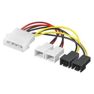 PremiumCord Stromkabel FAN 5,25"-2x 12V, 2x 5V TX 3pin, Interne Kabel