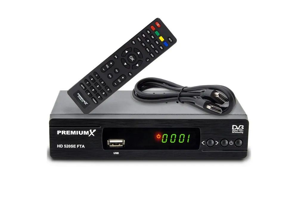 PremiumX 520SE FTA Digital Satelliten-Receiver DVB-S2 HDMI SCART USB Full HD SAT-Receiver