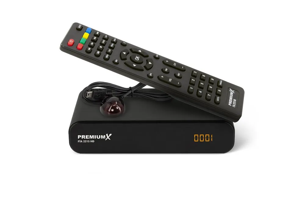 PremiumX HD 221S FTA Digital SAT Receiver DVB-S2 HDMI SCART USB 12V FullHD SAT-Receiver