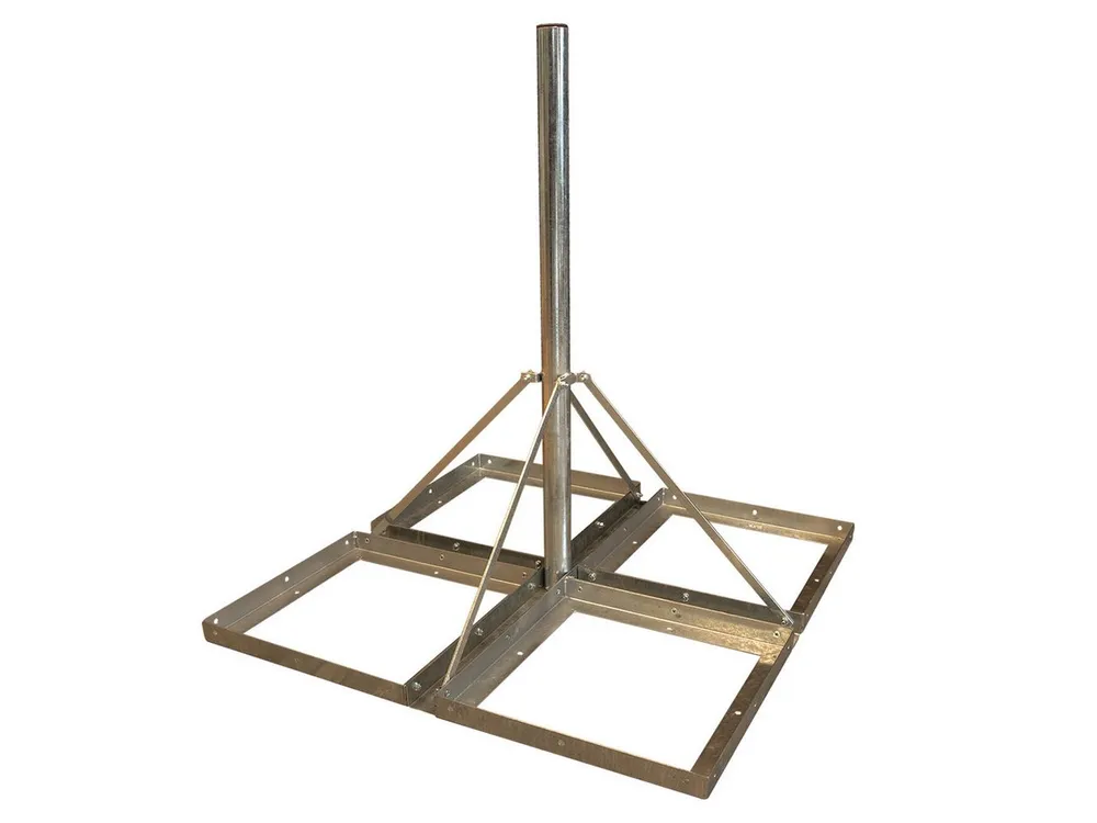 PremiumX SAT-Halterung Flachdachständer DELUXE 4x 50x50cm 1,2m Mast 60mm Balkonständer