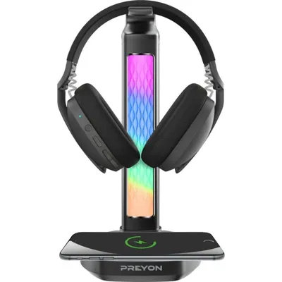 PREYON Heron Beak RGB LED Ladegerät USB-Hub Aluminium Gaming Headset-Ständer