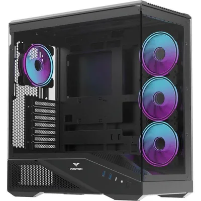 Caja PC Preyon Nest Seaview ARGB Midi Tower Stahl SPCC mit gehärtetem Glas