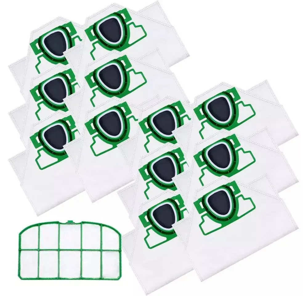 PRIMEBAG Staubsaugerbeutel 12 Beutel mit Filter für Vorwerk Kobold VK 200 kompatibel