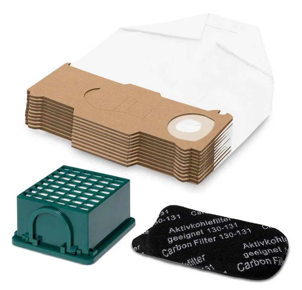 PRIMEBAG Staubsaugerbeutel 30 Beutel 2 Filter für Vorwerk Kobold 130 und 131 kompatibel