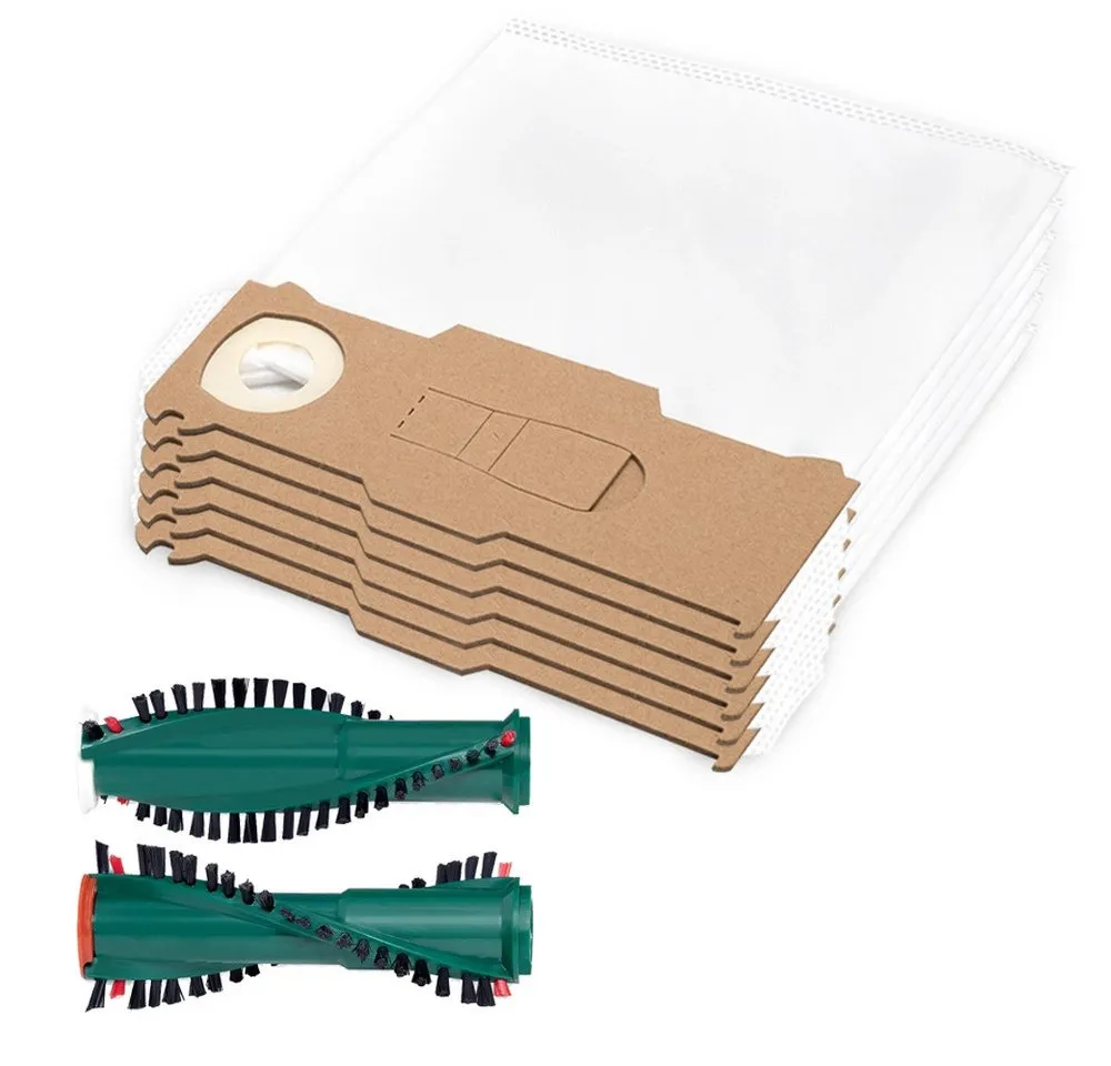 PRIMEBAG Staubsaugerbeutel 6 Beutel, Bürsten für Vorwerk Kobold 130 131 EB 350 351 kompatibel