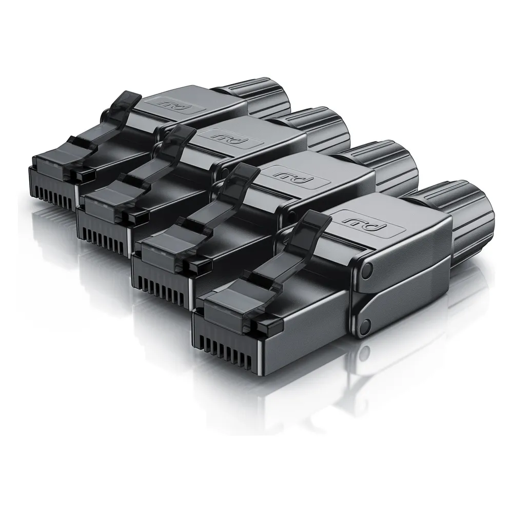Primewire 4x Netzwerkstecker feldkonfektionierbar RJ45 CAT 8, Steckverbinder CAT8 für LAN Kabel Netzwerkkabel (Netzwerkkabel Stecker)