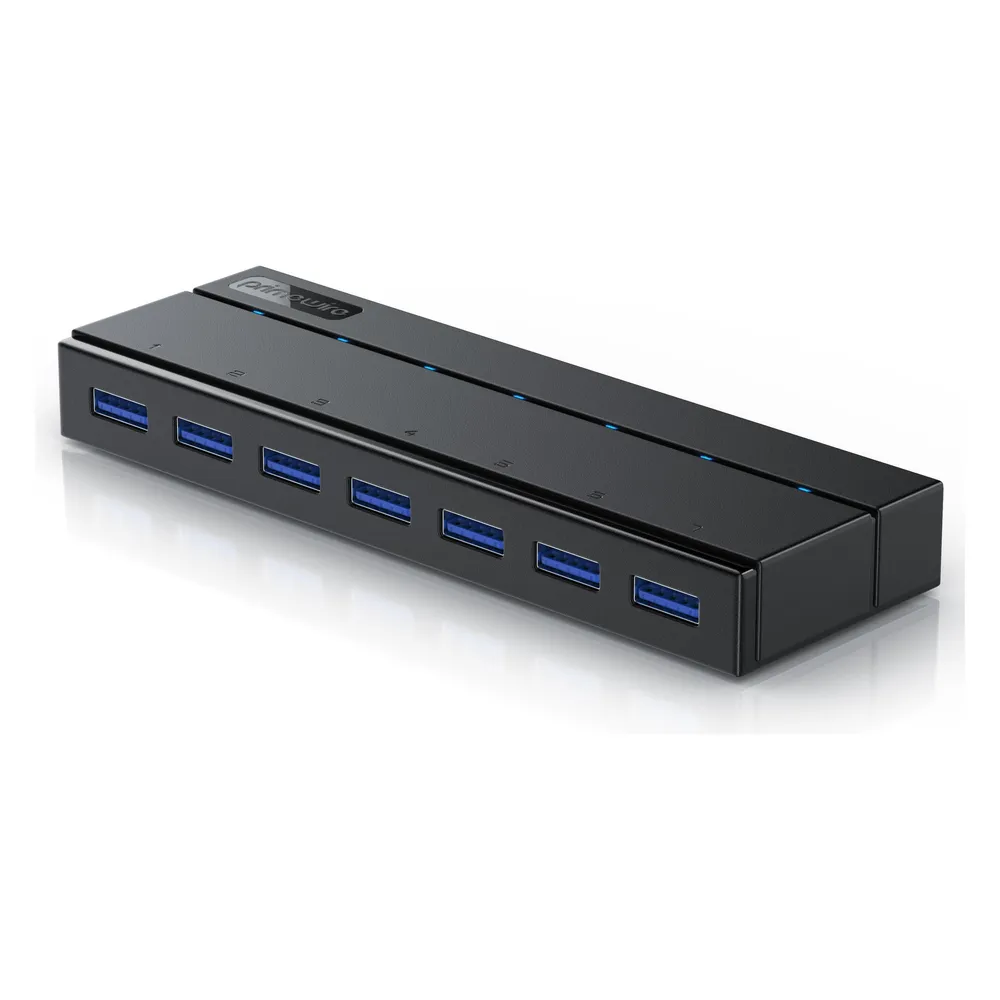 Primewire Aktiver 7 Port USB 3.2 Gen1 Hub mit Netzteil
