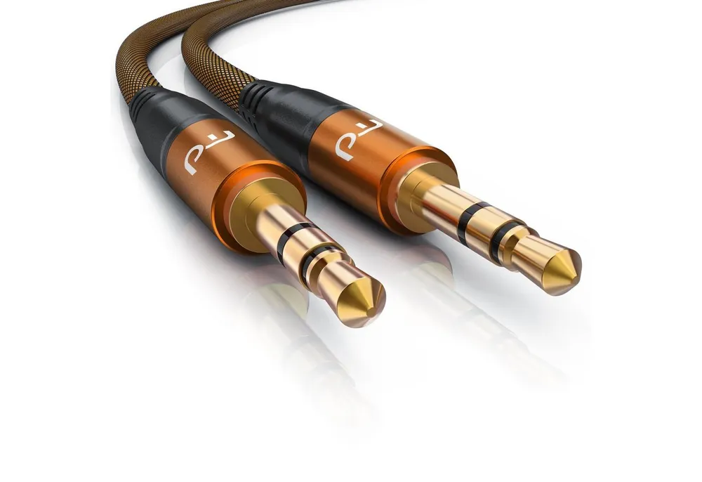 Primewire Audio-Kabel, AUX, 3,5-mm-Klinke (200 cm), Klinkenkabel, Metallstecker, Klinke Verbindungskabel, Audiokabel - 2m